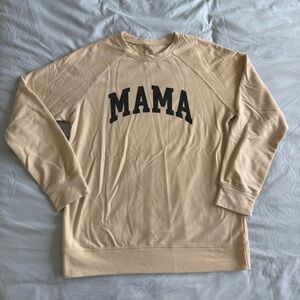 Beige 'MAMA' Sweater